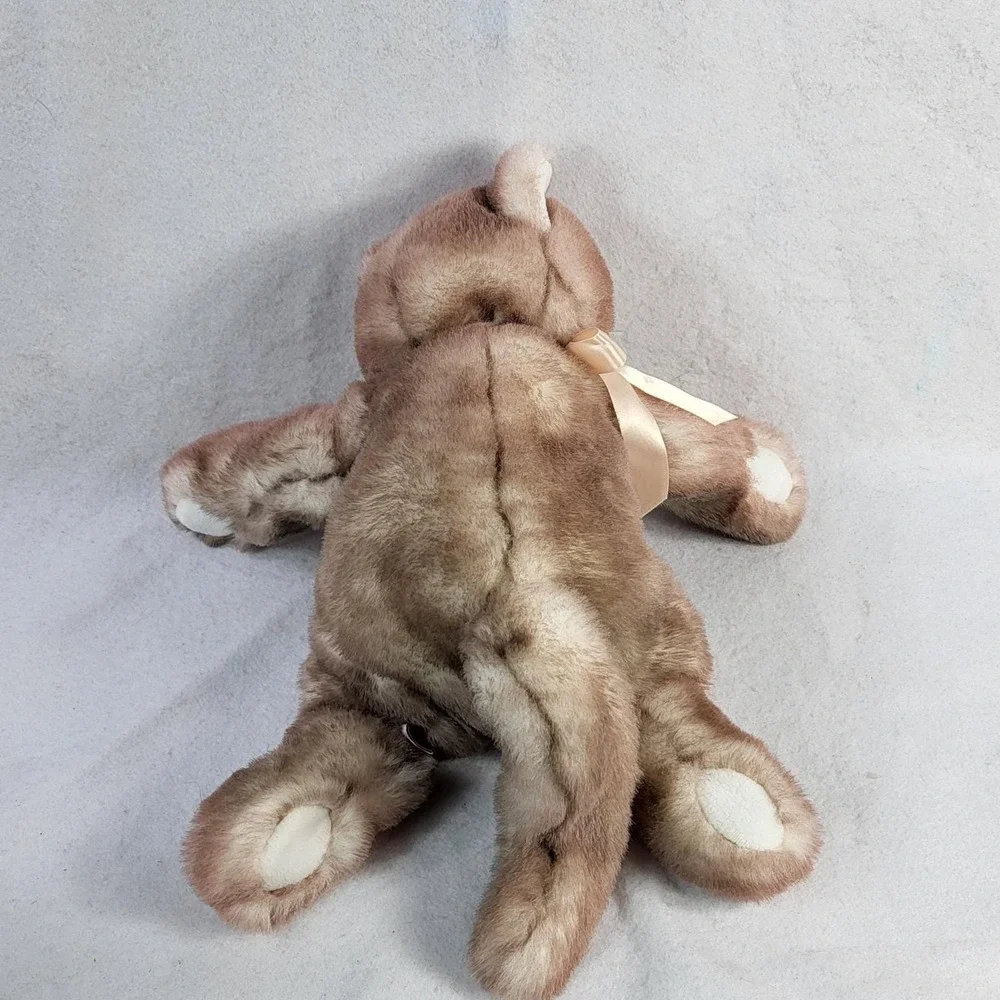 Vintage 1990 Hallmark Hartline Stuffed Plush Animal Blue Eyes Kitty‎ Cat